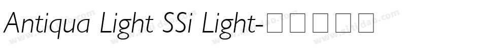 Antiqua Light SSi Light字体转换